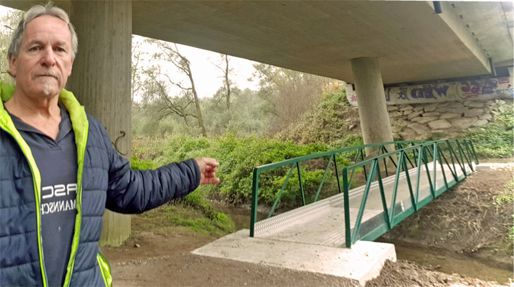 Neue Riederbachbrücke lädt zum Wandern ein.