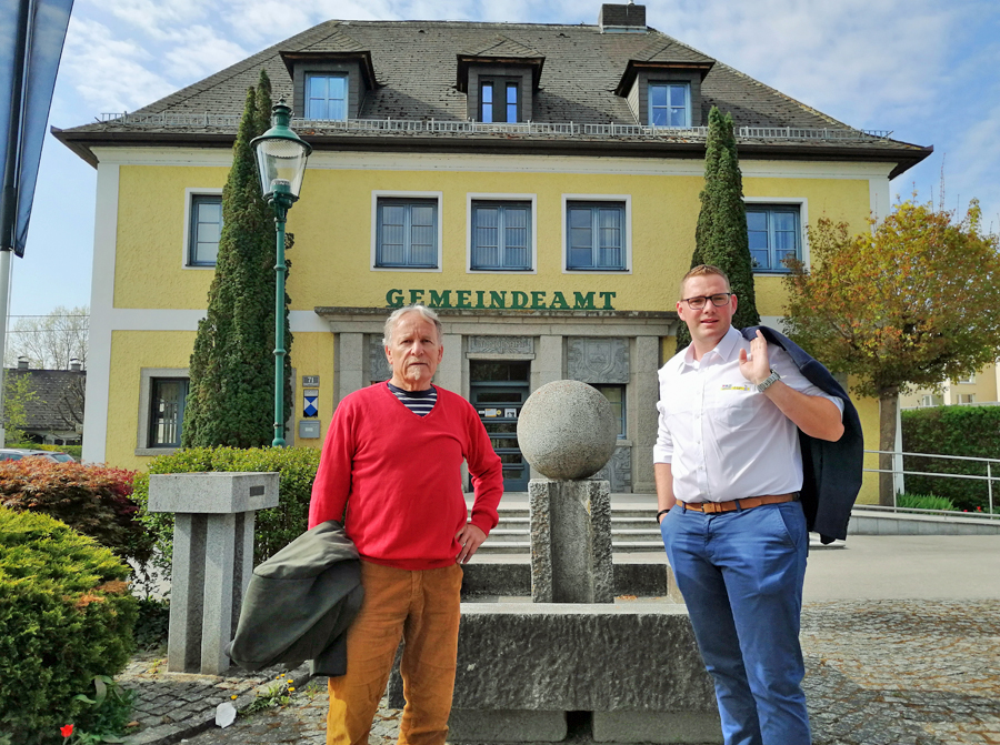 Bürgermeisterkanditat Christoph Schmalzer und PRO-Obmann Friedl Stütz